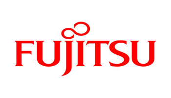 Fujitsu company logo.